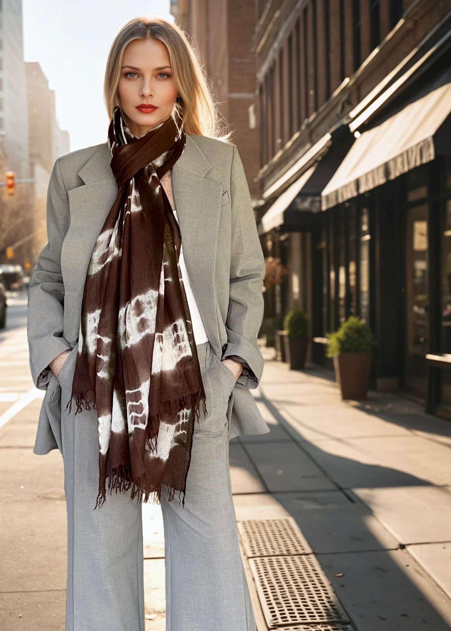 Earth Brown Forest Green | Hand Woven Cashmere Wrap| Limited Edition