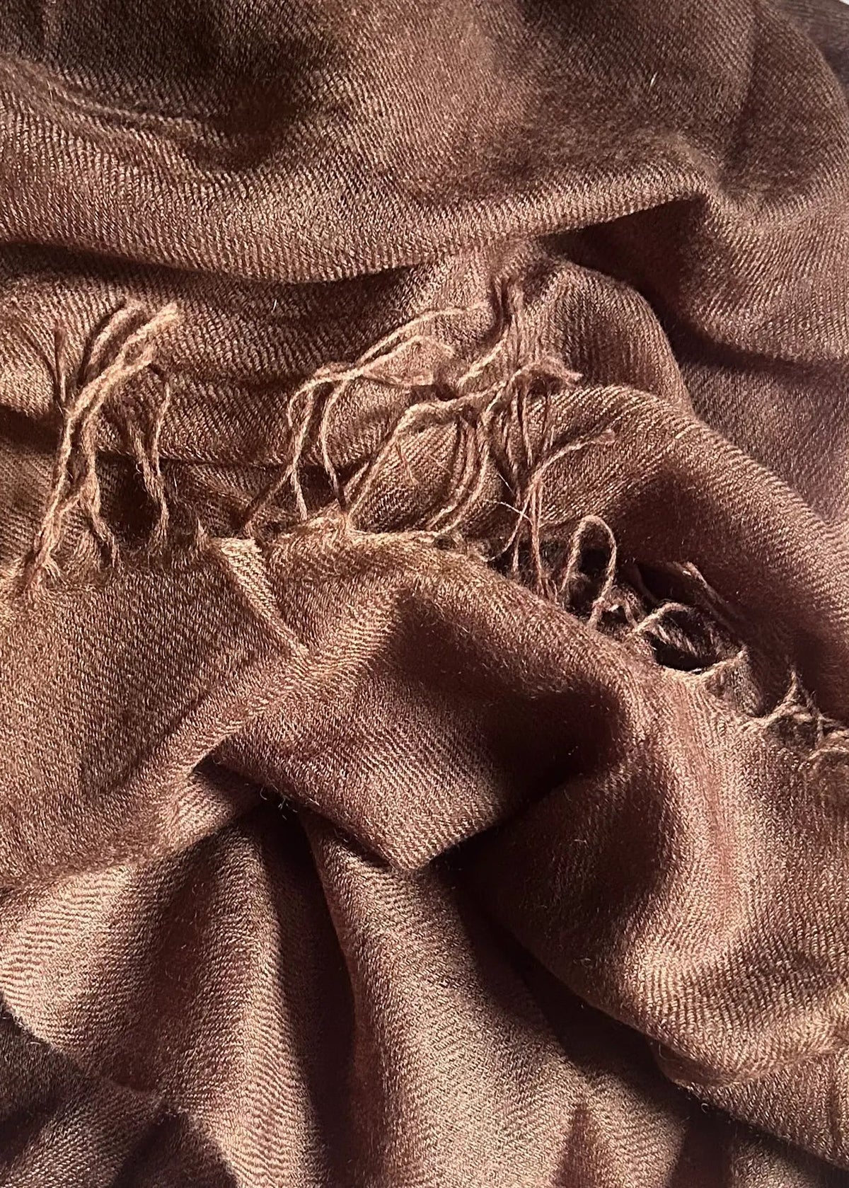 Earth Brown Handwoven Cashmere Wrap