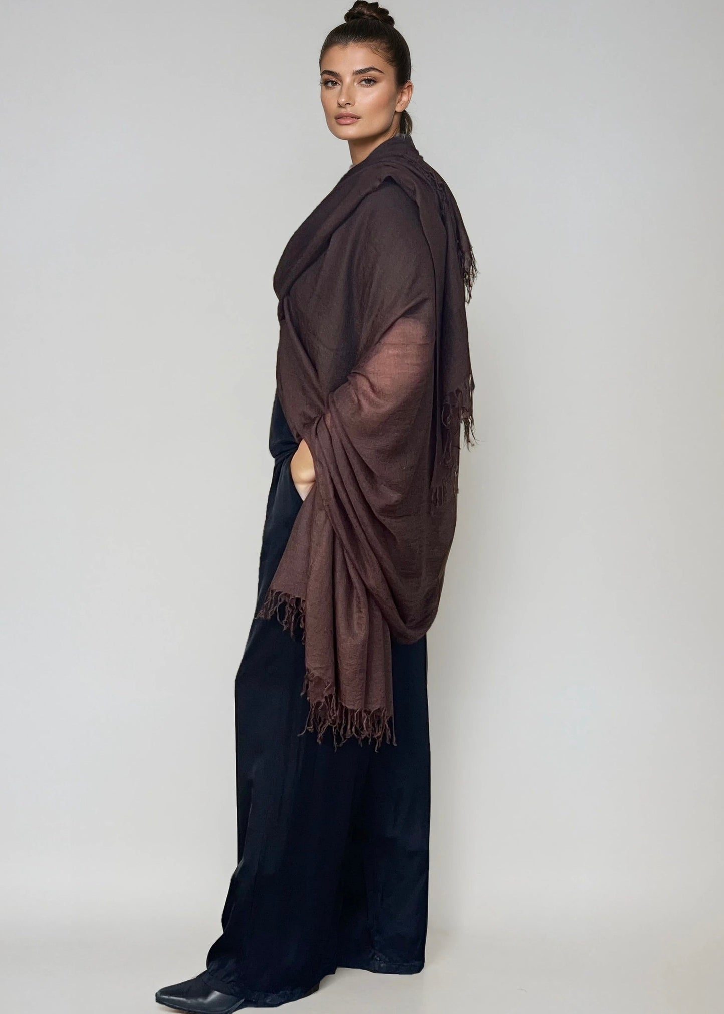 Earth Brown | Handloom Luxury Scarf Shawl