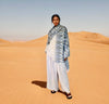 IKAT WRAP  BLUE GREY