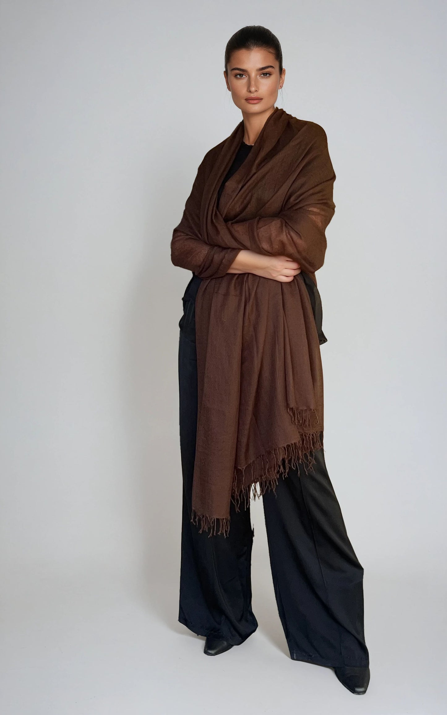 Earth Brown | Handloom Luxury Scarf Shawl