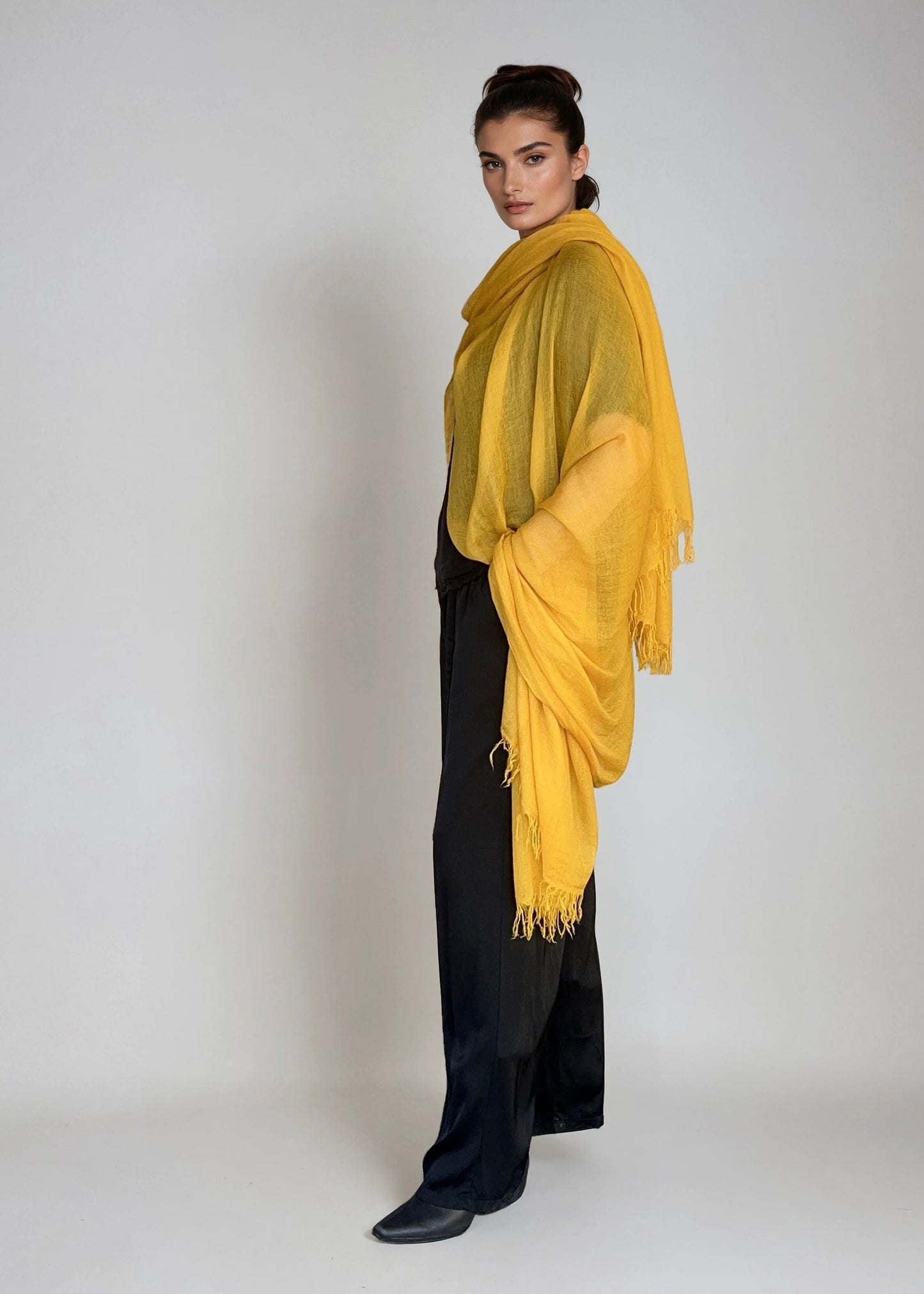 Saffron | |Handloom Luxury Scarf Wrap