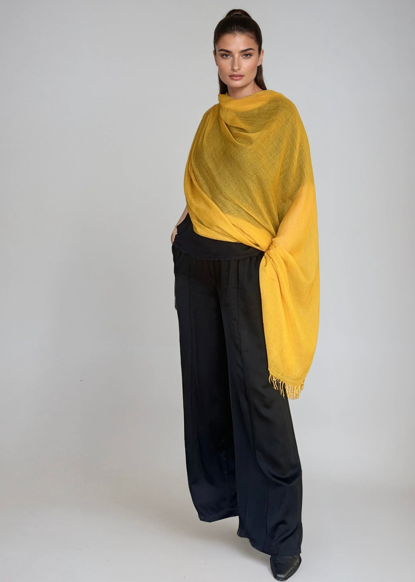 Saffron | |Handloom Luxury Scarf Wrap