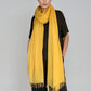 Premium Saffron Handloom Cashmere Wrap - Luxury Designer Scarf