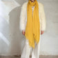 Premium Saffron Handloom Cashmere Wrap - Luxury Designer Scarf