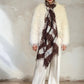 Premium Earth Brown Forest Green Hand Woven Cashmere Wrap - Limited Edition Luxury