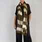 Forest Green, Brown & White Cashmere Wrap | Hand-loomed Luxury Scarf | Limited Edition