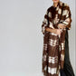 Premium Earth Brown Forest Green Hand Woven Cashmere Wrap - Limited Edition Luxury