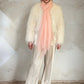 Premium Sunset Blush Cashmere Wrap - Luxury Lightweight Designer Shawl