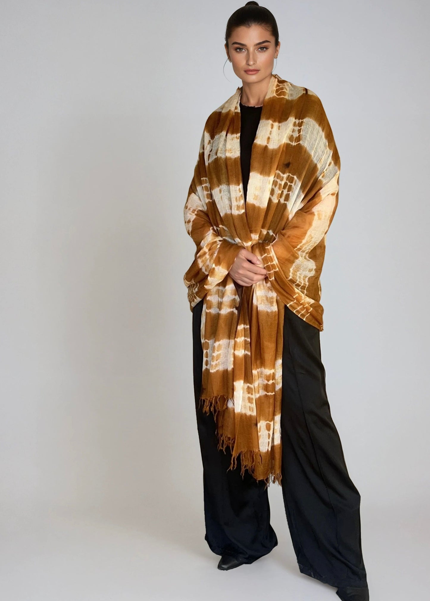 Bronze Brown| Premium Handwoven Cashmere Wrap| Limited Edition