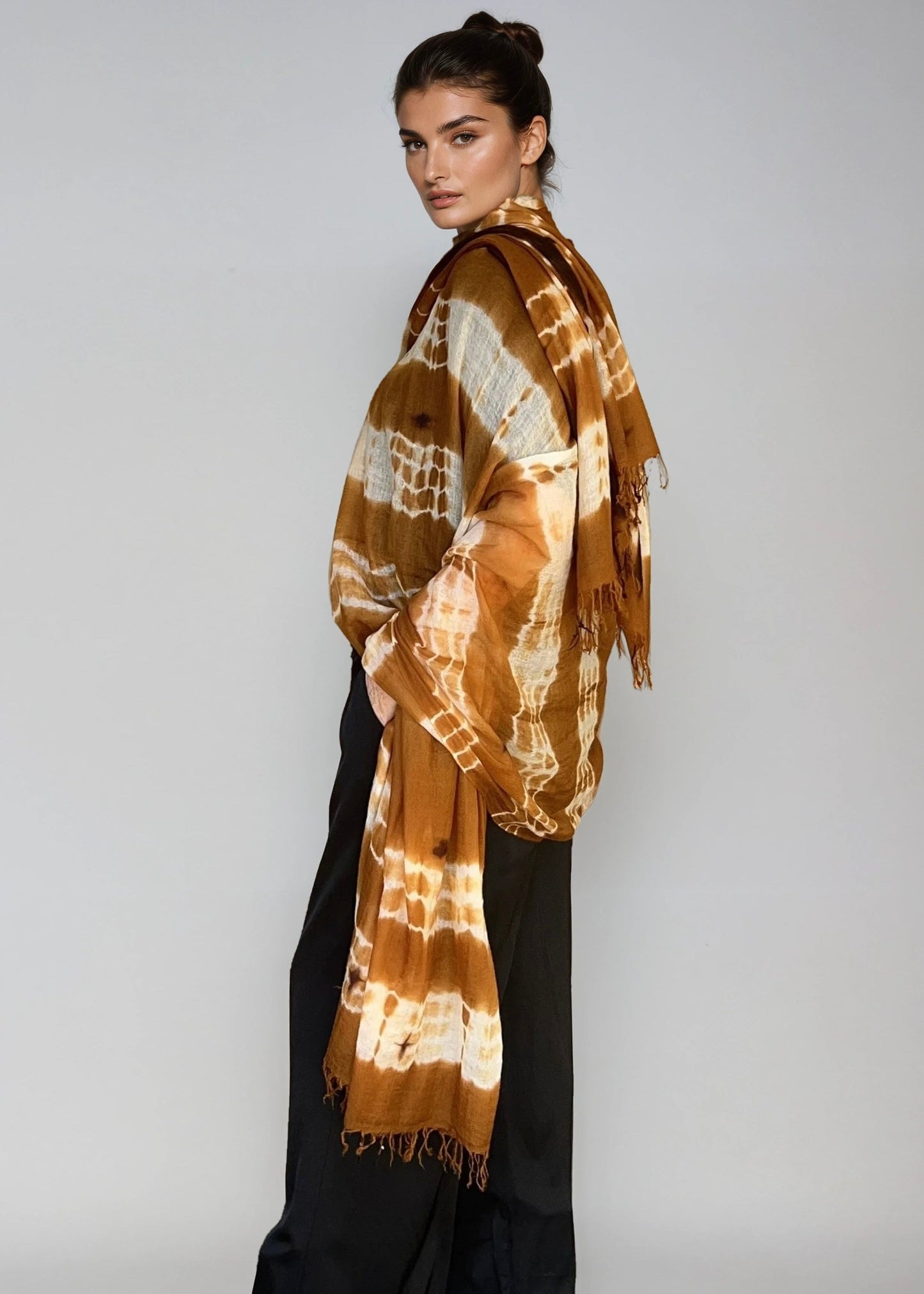 Bronze Brown| Premium Handwoven Cashmere Wrap| Limited Edition