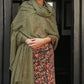 Olive Green Handloom Cashmere Wrap - Luxury Scarf | Cashmere Luxe