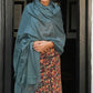 Midnight Teal Cashmere Wrap | 100% Handwoven Luxury Shawl