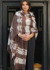 Hand Woven Cashmere Wrap - Earth Brown Forest Green | Cashmere Luxe