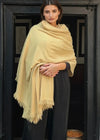 Heavyweight Plant-Dyed Cashmere Wrap | Mustard