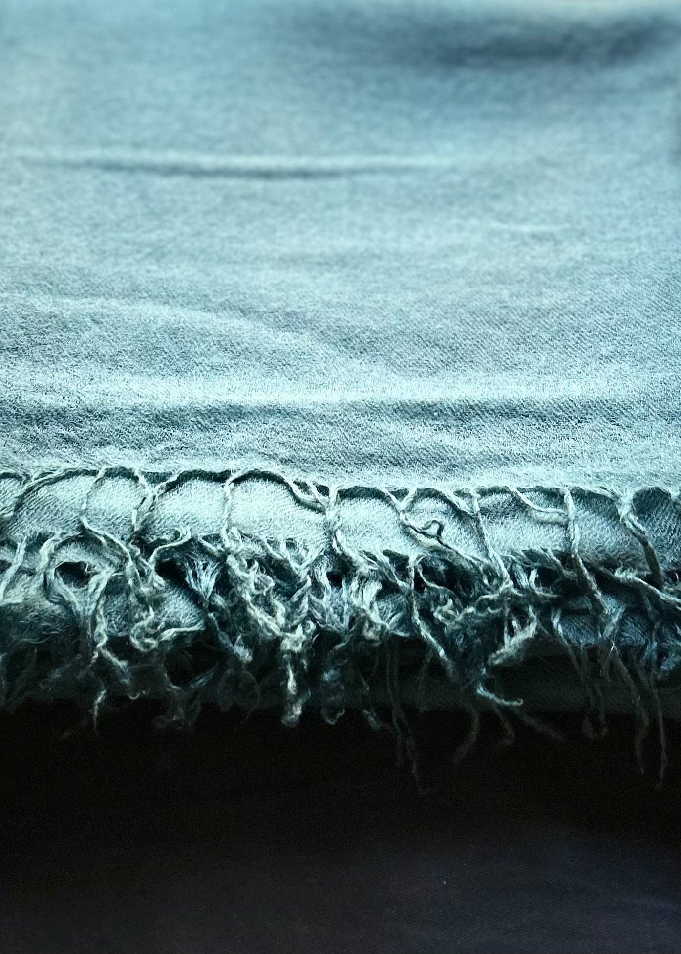 Midnight Teal Cashmere Wrap | 100% Handwoven Luxury Shawl