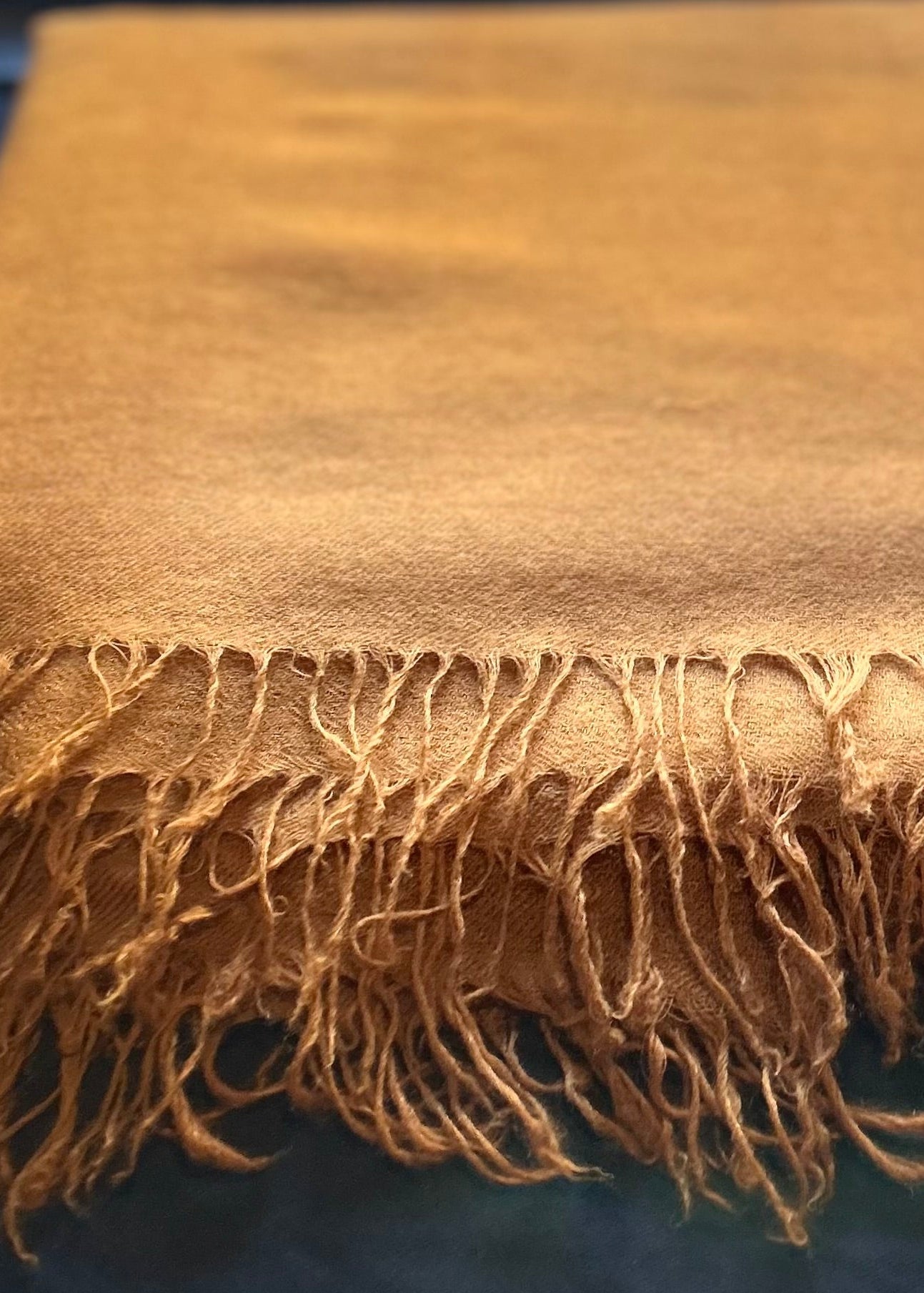 Burnt Bronze Handloom Cashmere Wrap - Luxury Scarf | Cashmere Luxe