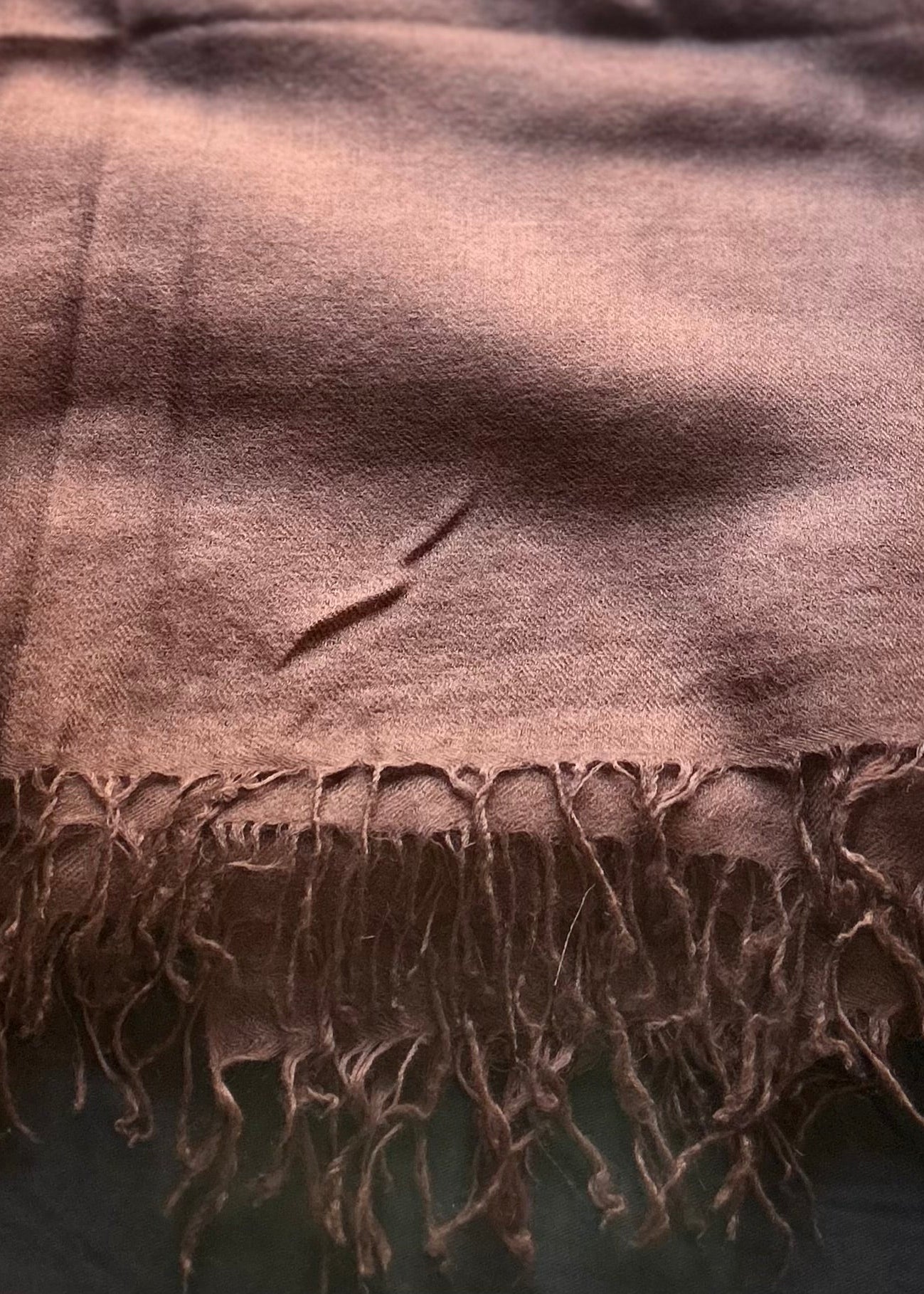 Premium Earth Brown Handloom Cashmere Wrap - Luxury Designer Shawl