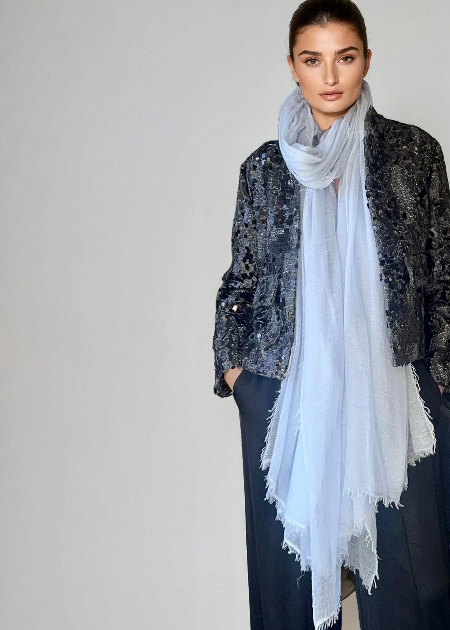 Blue Haze | Lightweight Shawl