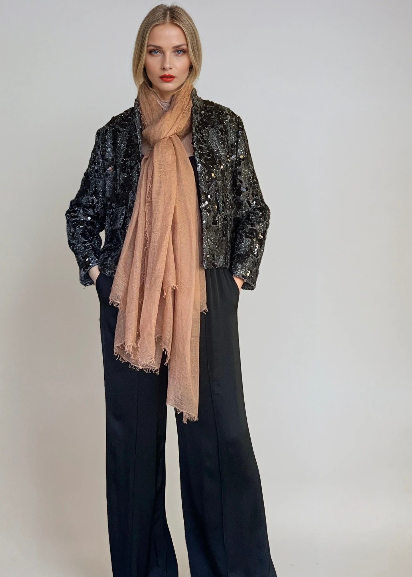 Sunset Bronze Cashmere Wrap | Lightweight Shawl