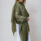 Olive Green Handloom Cashmere Wrap - Luxury Scarf | Cashmere Luxe