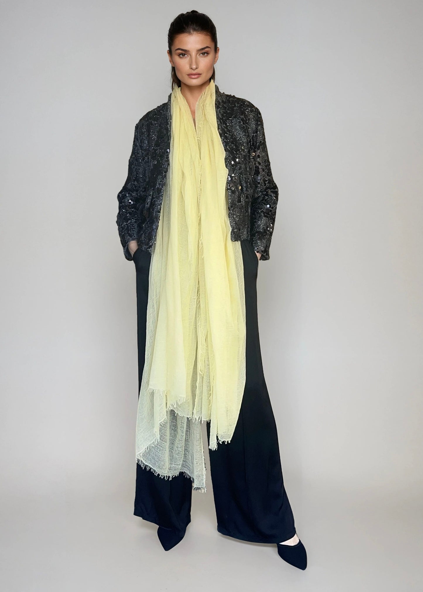 Marigold Mist  Cashmere Wrap | Lightweight Shawl