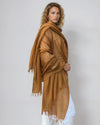Burnt Bronze Handloom Cashmere Wrap - Luxury Scarf | Cashmere Luxe