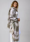 Premium Taupe & Soft Pink Hand-Woven Cashmere Wrap - Limited Edition Luxury