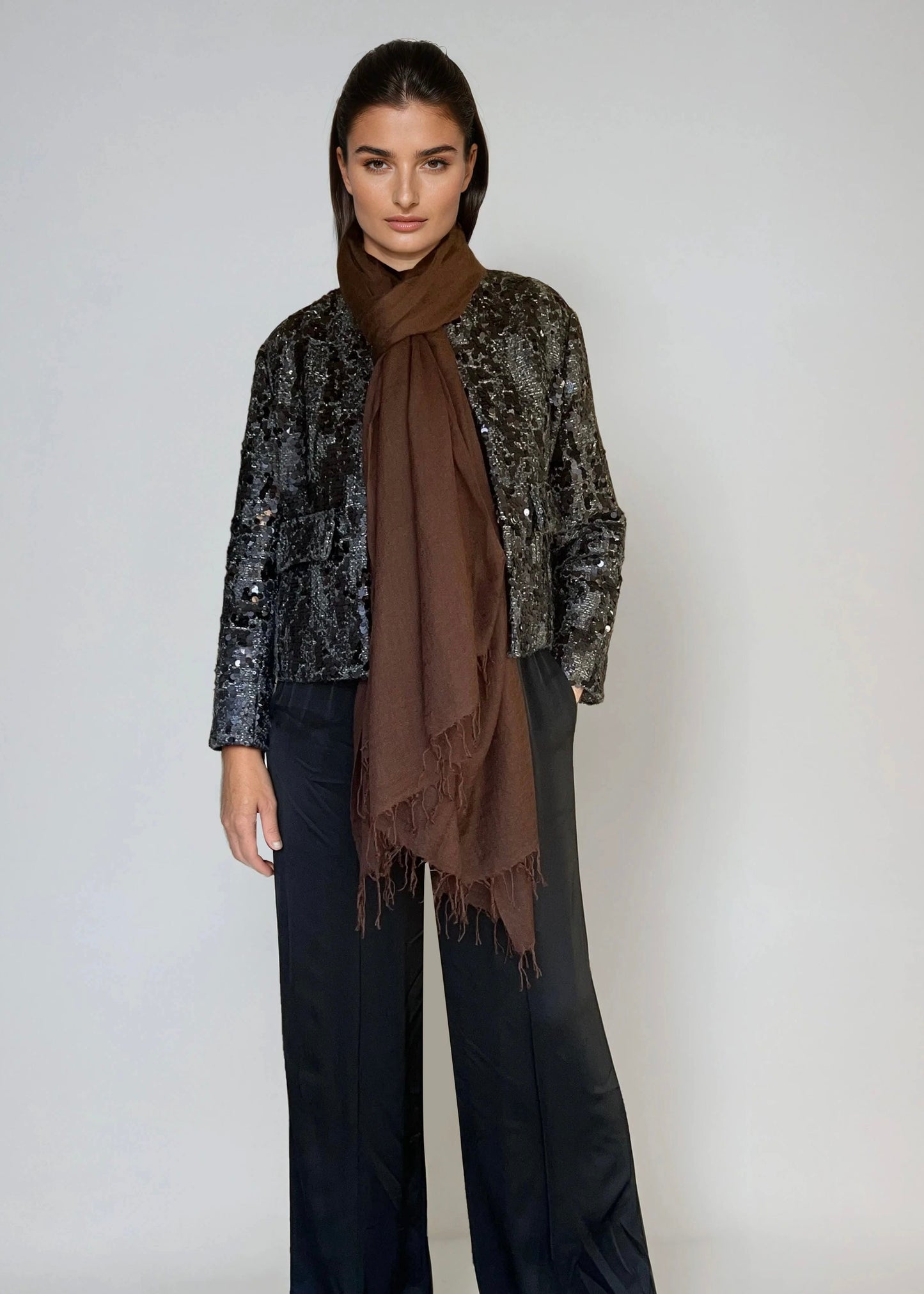 Earth Brown | Handloom Luxury Scarf Shawl