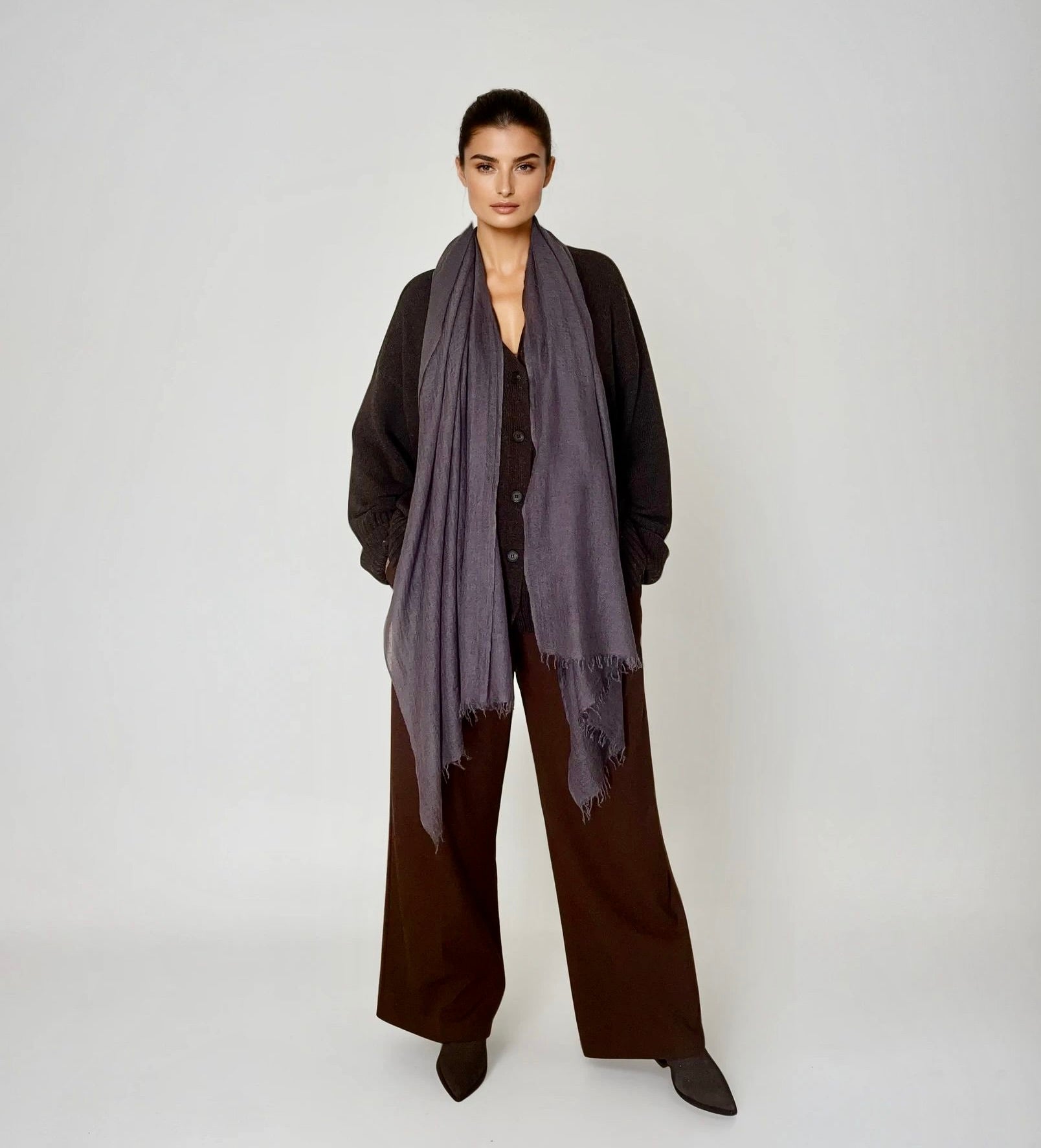 Charcoal Cashmere Scarf