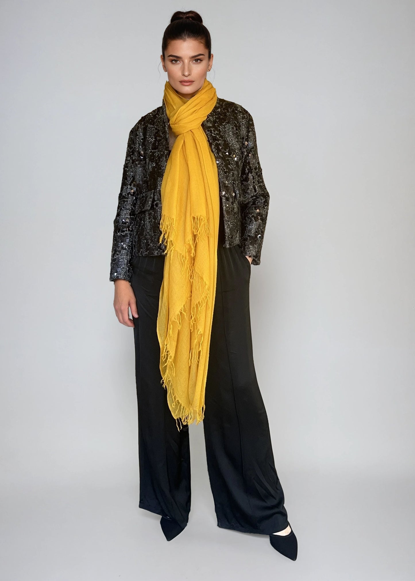 Saffron | |Handloom Luxury Scarf Wrap