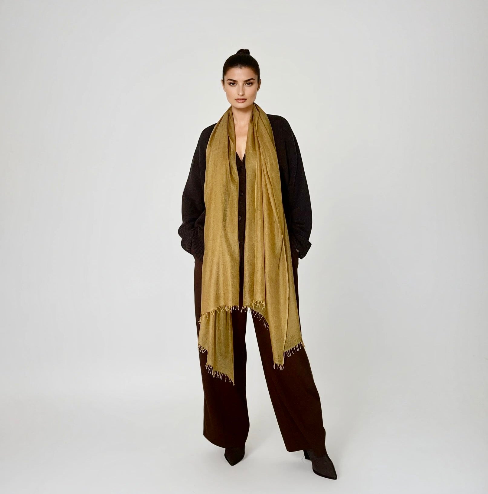Golden Mustard Cashmere Scarf