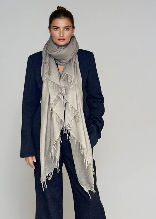 Taupe Cashmere Wrap | 100% Handwoven Luxury Pashmina Shawl