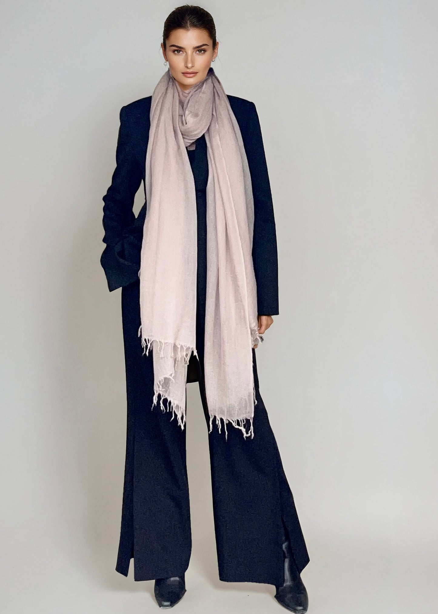 Lavender Grey Cashmere Wrap | 100% Handwoven Luxury Shawl