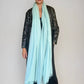 REINES KASCHMIR-OPALBLAUES WRAP