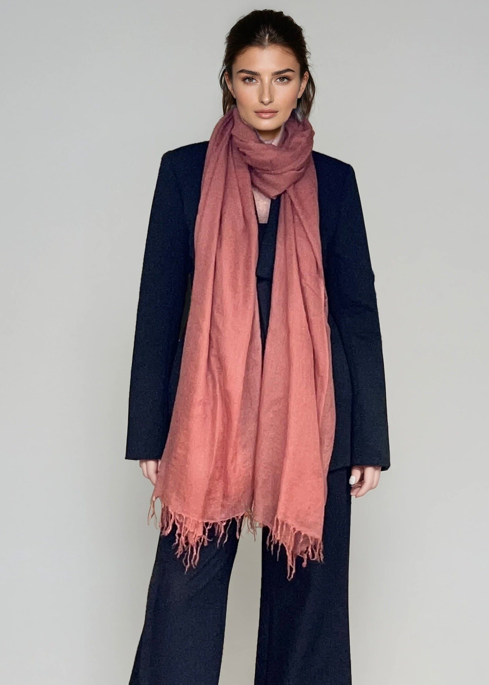 Burnt Sienna Cashmere Wrap | 100% Handwoven Luxury Shawl