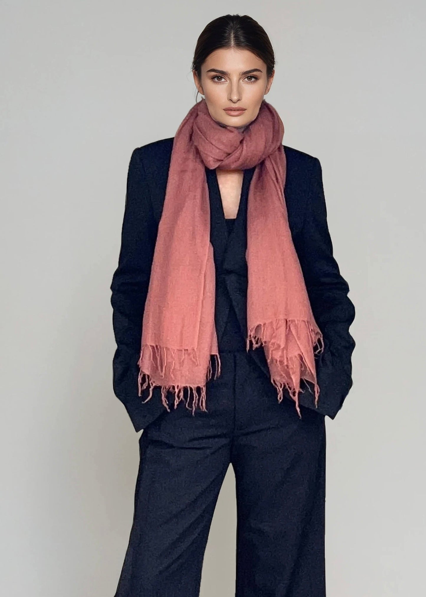 Burnt Sienna Cashmere Wrap | 100% Handwoven Luxury Shawl