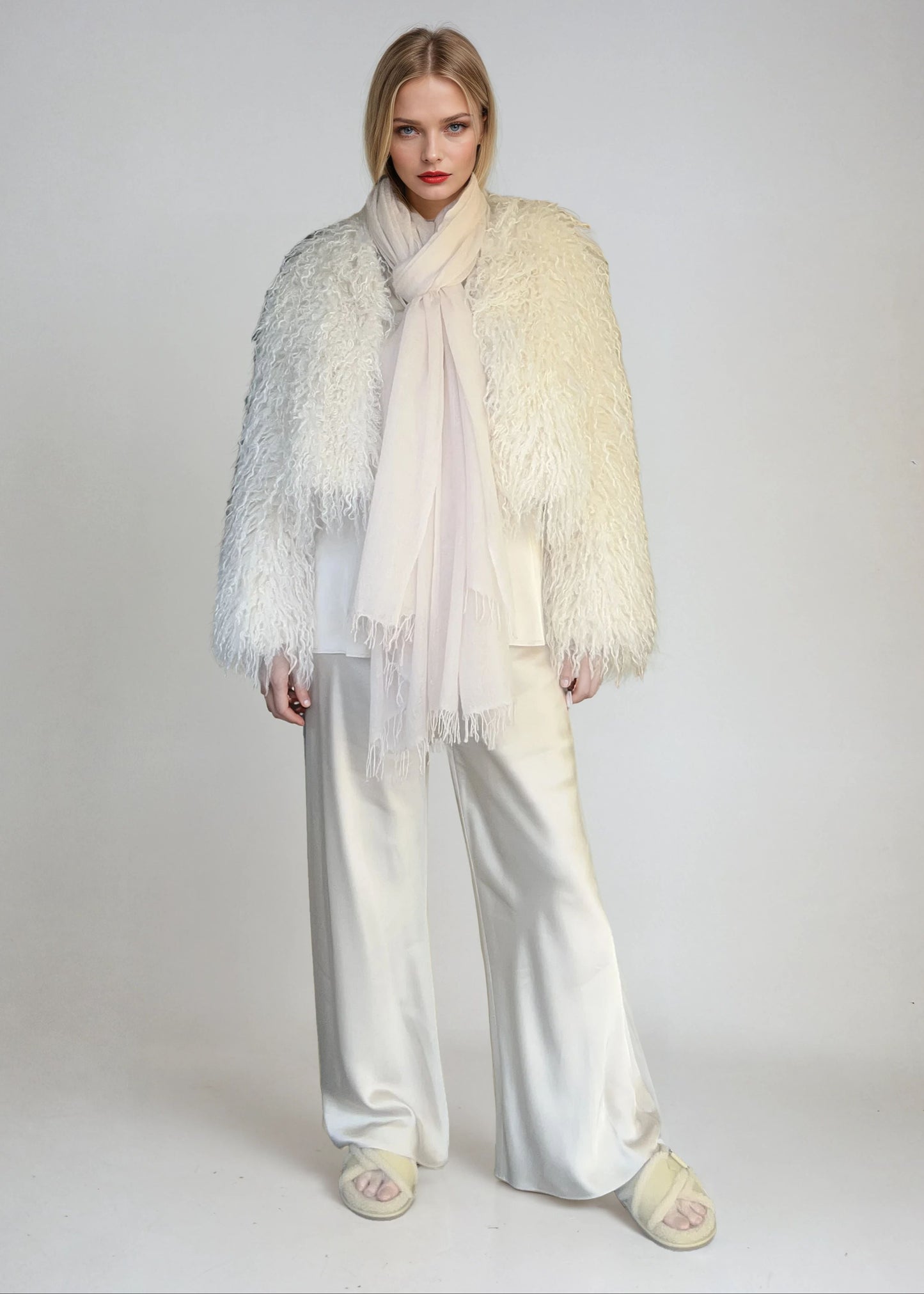 Premium Soft Pink Pure Cashmere Wrap - Handwoven Himalayan Luxury Scarf