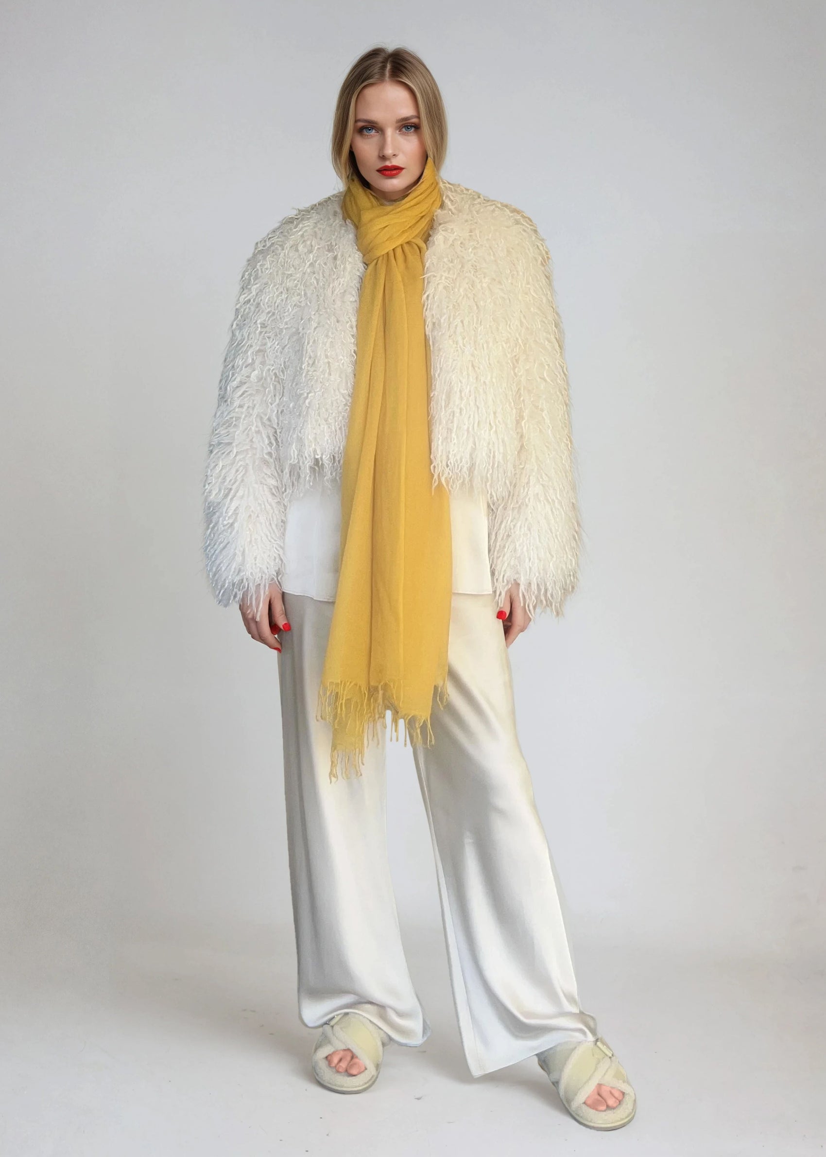 Saffron | |Handloom Luxury Scarf Wrap