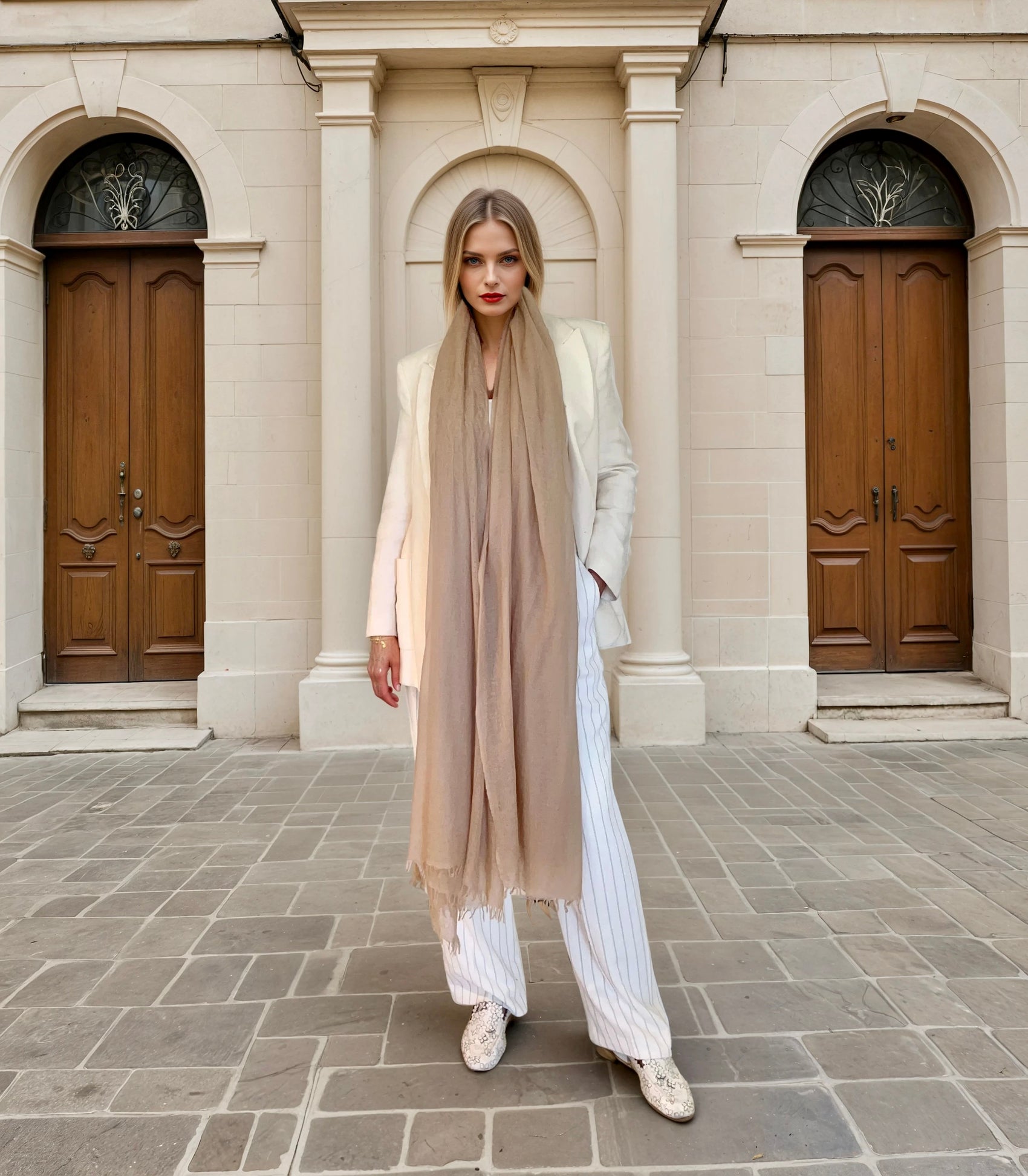 PURE CASHMERE NATURAL WRAP