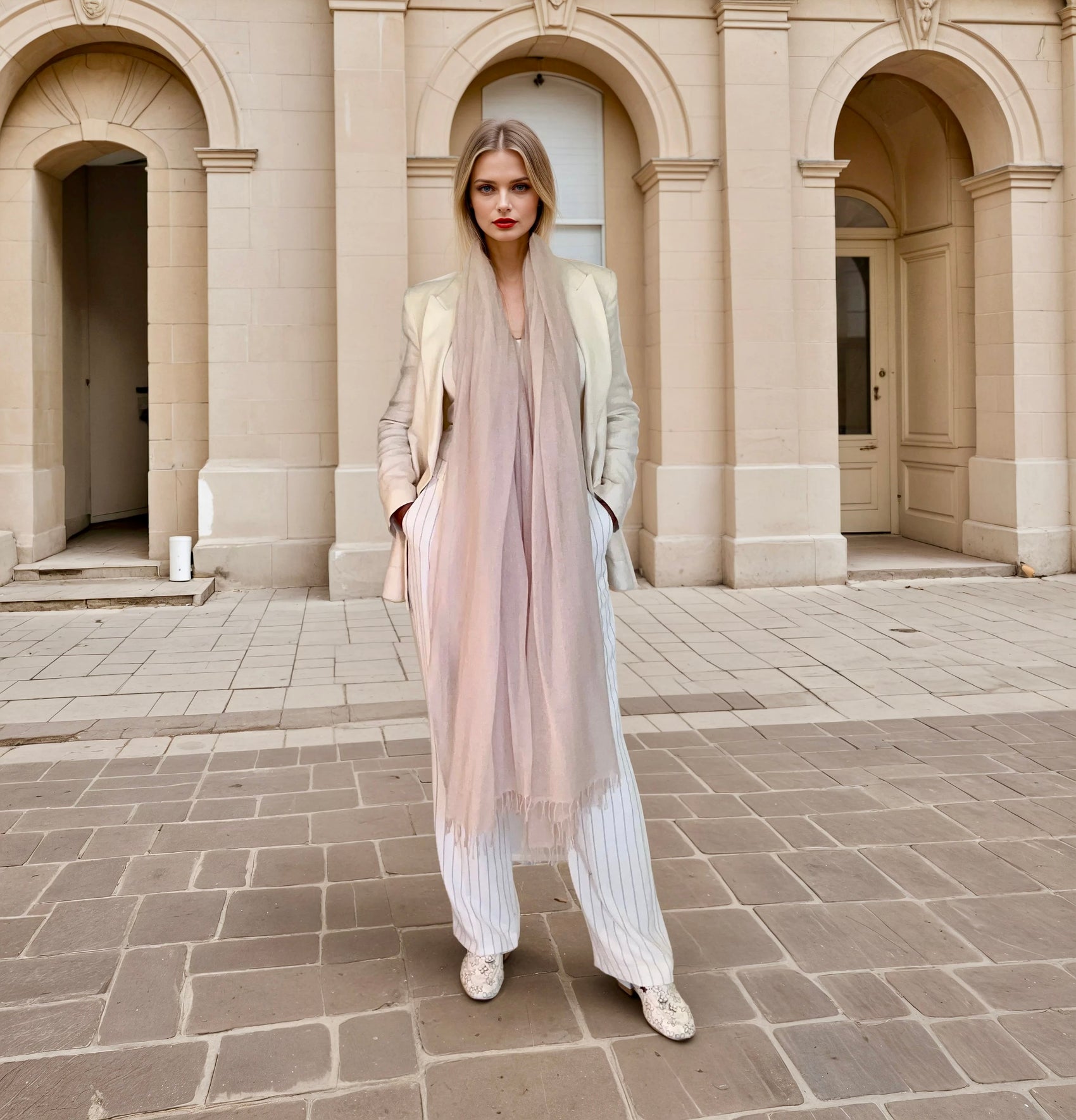 PURE CASHMERE SOFT PINK WRAP