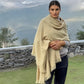 Heavyweight Plant-Dyed Cashmere Wrap | Mustard