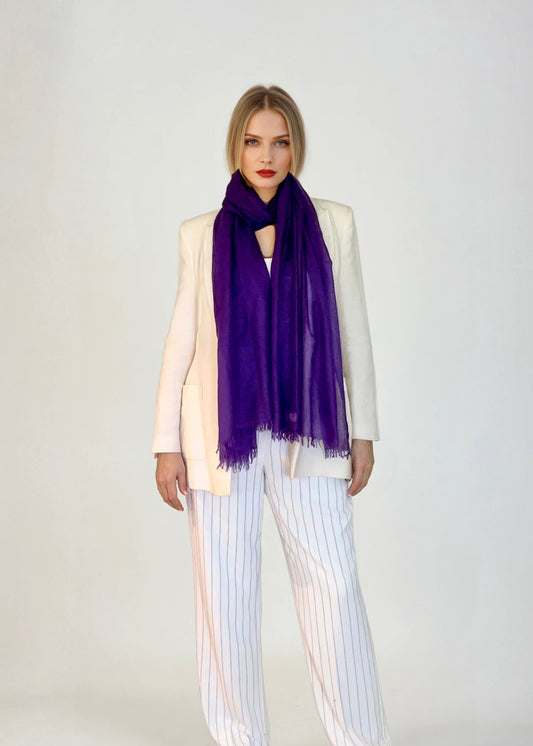 Royal Purple Cashmere scarf
