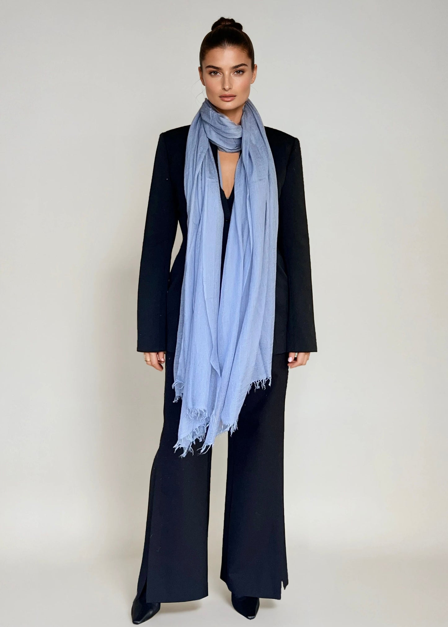 HÜLLE AUS VERFASSENEM DENIM AUS REINEM KASCHMIR