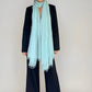REINES KASCHMIR-OPALBLAUES WRAP