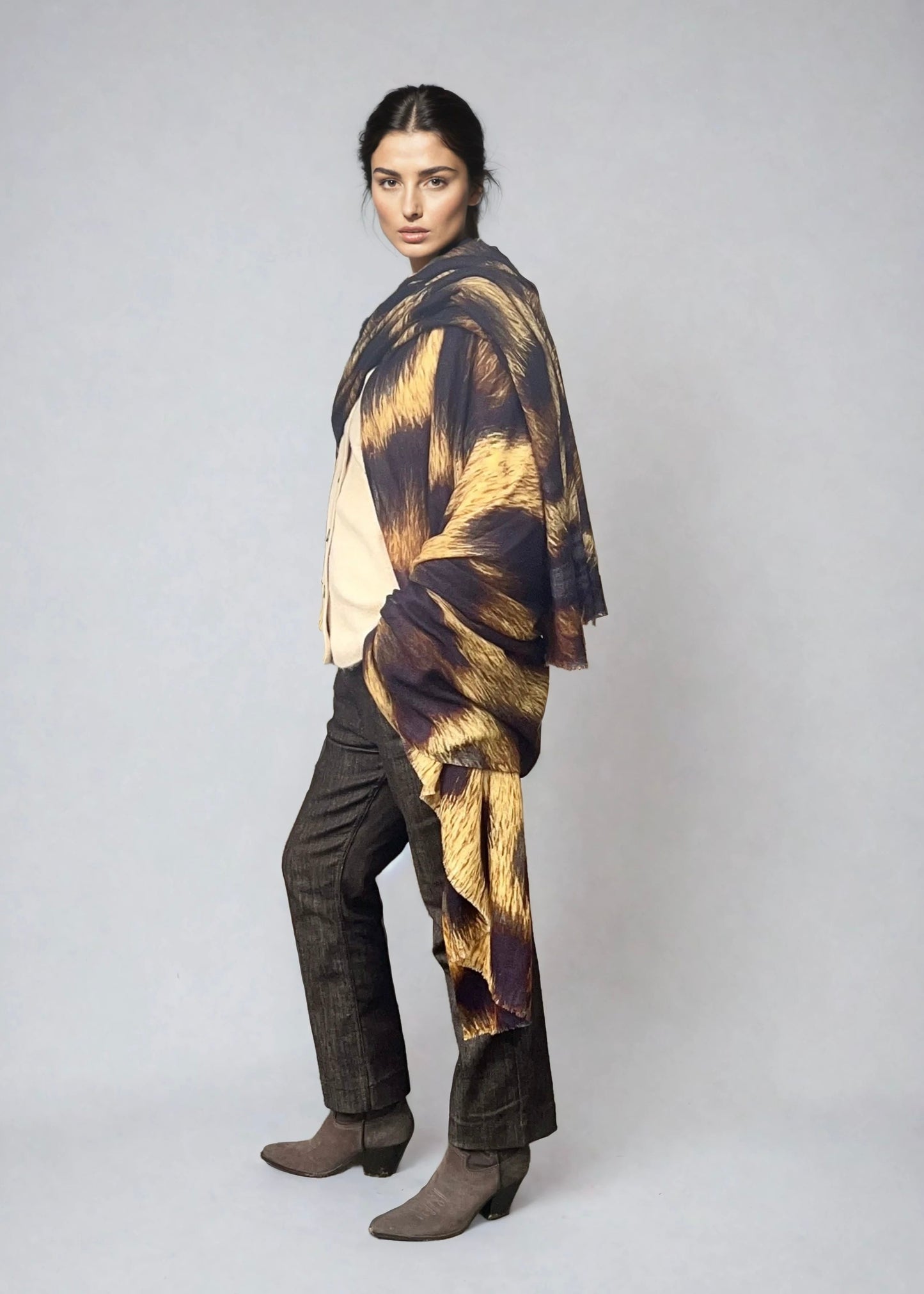 Brown Leopard Travel Wrap