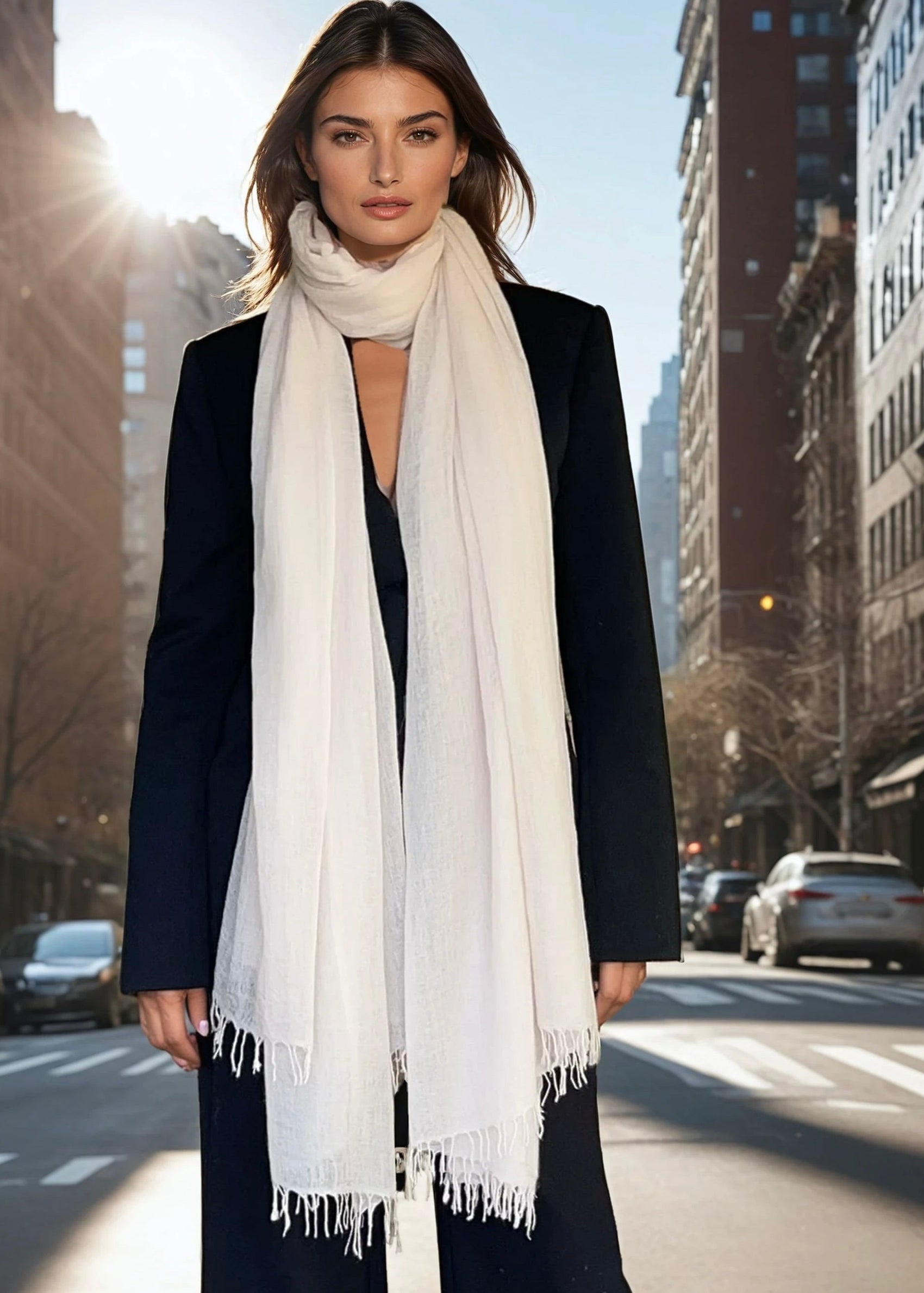 Soft Pink Pure Cashmere Wrap | Hand-loomed Luxury Scarf