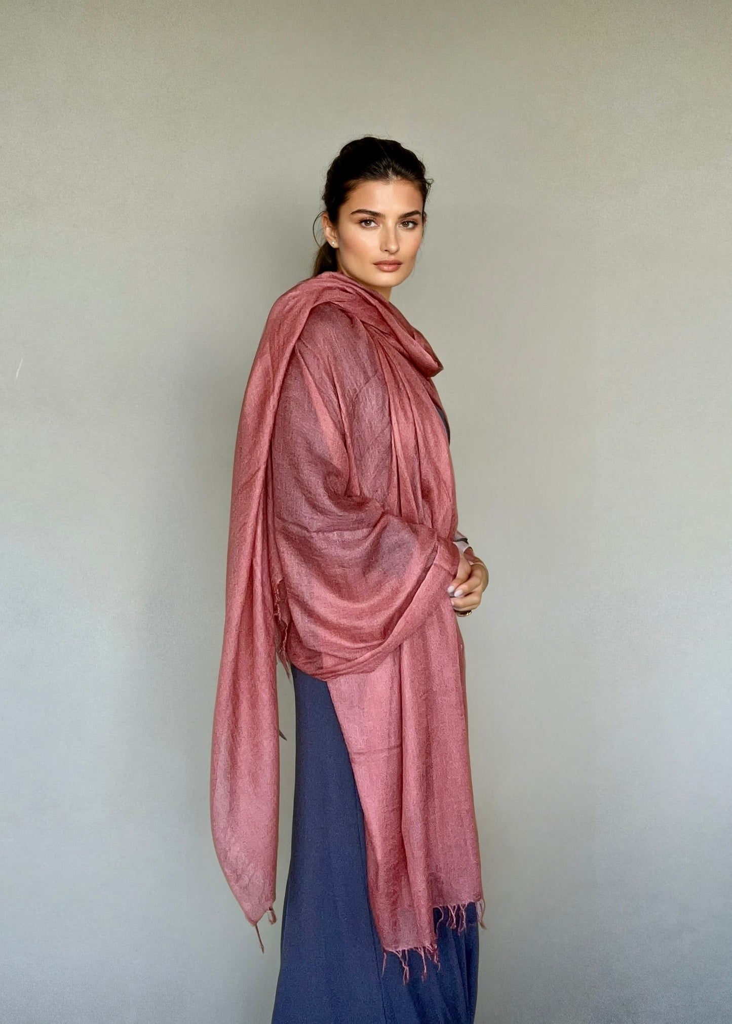 Burnt Sienna Cashmere Wrap | 100% Handwoven Luxury Shawl