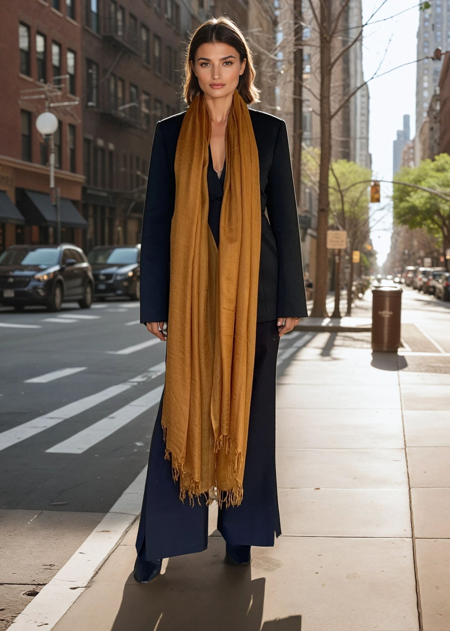 Burnt Bronze | Handloom Luxury Scarf Wrap