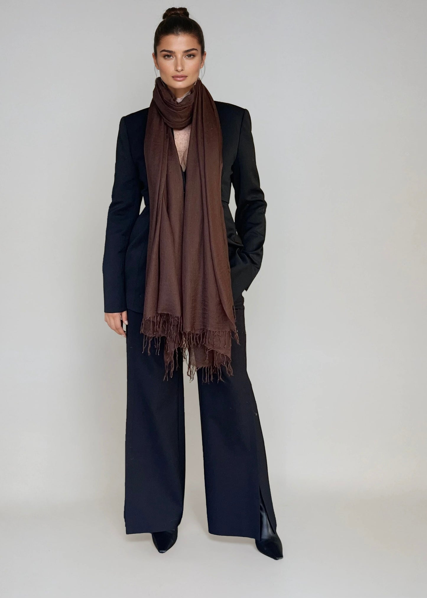 Earth Brown | Handloom Luxury Scarf Shawl